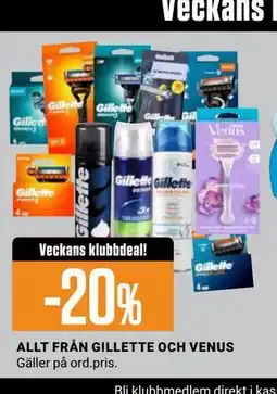 ÖoB ALLT FRÅN GILLETTE OCH VENUS erbjuda