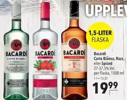 Citti Bacardi Carta Blanca, Razz, eller Spiced, EUR 19.99 erbjuda