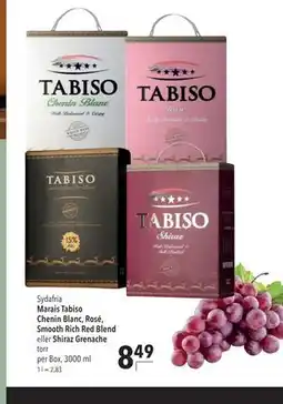 Citti Marais Tabiso Sydafria Chenin Blanc, Rosé, Smooth Rich Red Blend eller Shiraz Grenache, EUR 8.49 erbjuda
