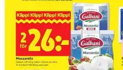 ICA Kvantum Mozzarella erbjuda