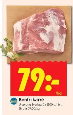 ICA Kvantum Benfri karré erbjuda