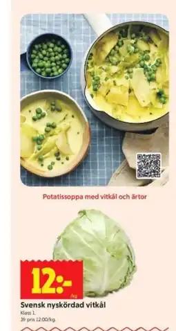 ICA Kvantum Svensk nyskördad vitkål erbjuda