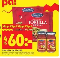 ICA Kvantum Fruktsalsa, Tortillabröd erbjuda