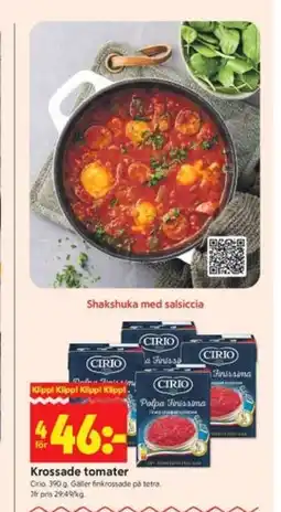 ICA Kvantum Krossade tomater erbjuda