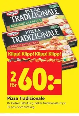 ICA Kvantum Pizza Tradizionale erbjuda