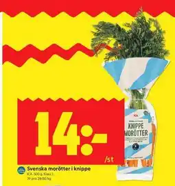 ICA Kvantum Svenska morötter i knippe erbjuda