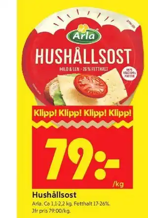 ICA Kvantum Hushållsost erbjuda