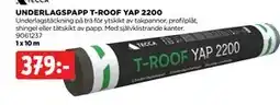 Jem&Fix UNDERLAGSPAPP T-ROOF YAP 2200 erbjuda