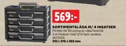 Jem&Fix SORTIMENTSLÅDA M/ 4 INSATSER erbjuda