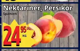 Supergrossen Nektariner, Persikor erbjuda