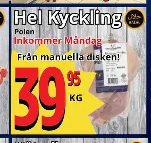 Supergrossen Hel Kyckling erbjuda