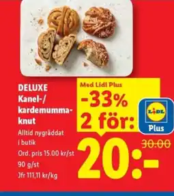 Lidl DELUXE Kanel-/ kardemumma- knut erbjuda