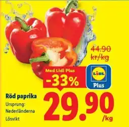 Lidl Röd paprika erbjuda