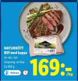 Lidl NATURKÖTT Biff med kappa erbjuda