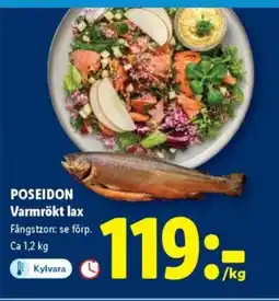 Lidl POSEIDON Varmrökt lax erbjuda