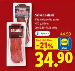 Lidl Skivad salami erbjuda