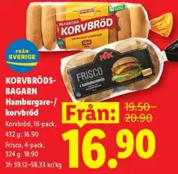 Lidl KORVBRÖDS- BAGARN Hamburgare-/ korvbröd erbjuda