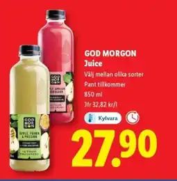 Lidl GOD MORGON Juice erbjuda