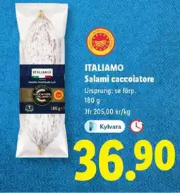 Lidl ITALIAMO Salami caccoiatore erbjuda