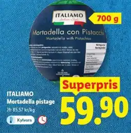Lidl ITALIAMO Mortadella pistage erbjuda