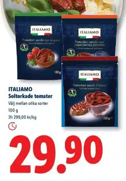 Lidl ITALIAMO Soltorkade tomater erbjuda