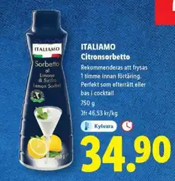 Lidl ITALIAMO Citronsorbetto erbjuda