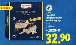 Lidl ITALIAMO Vaniljglasspinnar med kakaoglasyr erbjuda