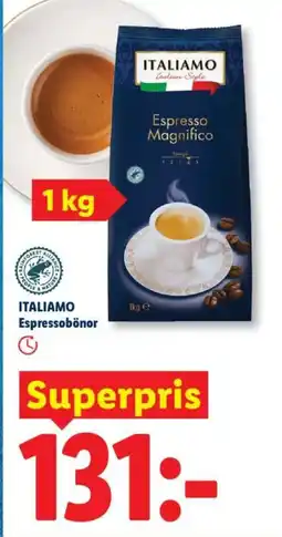 Lidl ITALIAMO Espressobönor erbjuda