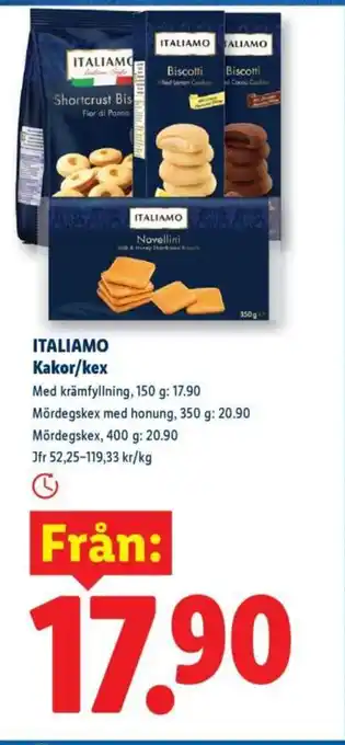 Lidl ITALIAMO Kakor/kex erbjuda