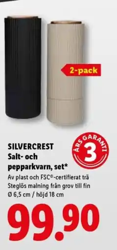 Lidl SILVERCREST Salt- och pepparkvarn, set erbjuda