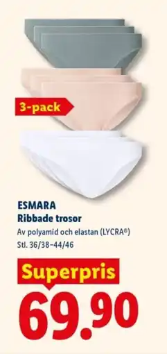 Lidl ESMARA Ribbade trosor erbjuda