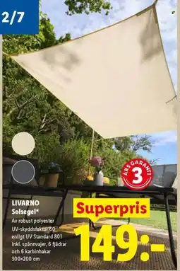 Lidl LIVARNO Solsegel erbjuda