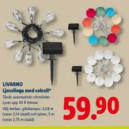 Lidl LIVARNO Ljusslinga med solcell erbjuda