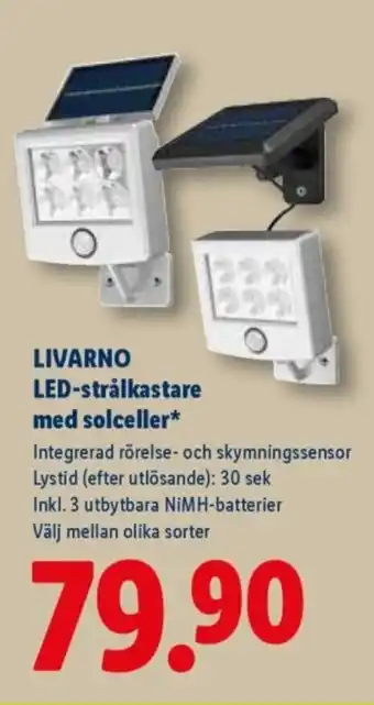 Lidl LIVARNO LED-strålkastare med solceller erbjuda