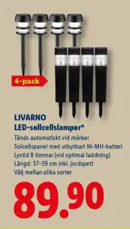 Lidl LIVARNO LED-sollcellslampor erbjuda