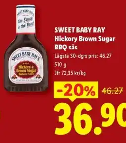 Lidl SWEET BABY RAY Hickory Brown Sugar BBQ sås erbjuda