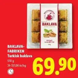 Lidl BAKLAVA- FABRIKEN Turkisk baklava erbjuda