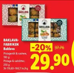 Lidl BAKLAVA- FABRIKEN Baklava erbjuda