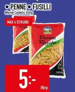 Matdax Monte Castello Penne • fusilli erbjuda