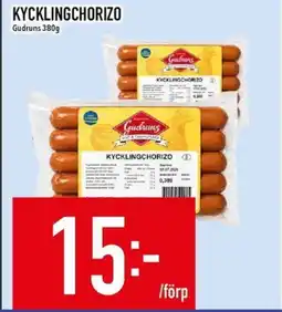 Matdax Gudruns Kycklingchorizo erbjuda