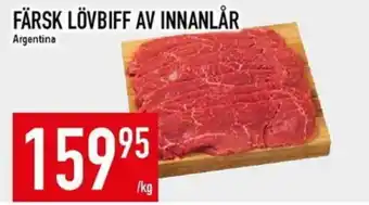 Matdax Färsk lövbiff av innanlår erbjuda
