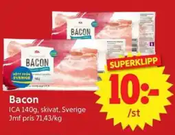 Nya Pulsen ICA Bacon erbjuda