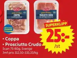 Nya Pulsen Scan Coppa • Prosciutto Crudo erbjuda