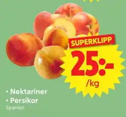 Nya Pulsen Nektariner • Persikor erbjuda