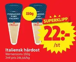 Nya Pulsen Wernerssons Italiensk hårdost erbjuda