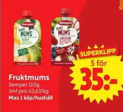 Nya Pulsen Semper Fruktmums erbjuda