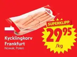 Nya Pulsen Kycklingkorv Frankfurt erbjuda