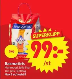 Nya Pulsen Mahmood Sella Basmatiris erbjuda