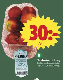 ICA Nära Ica Nektariner i korg erbjuda