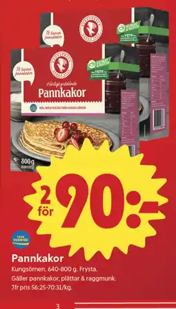 ICA Nära Kungsörnen Pannkakor erbjuda